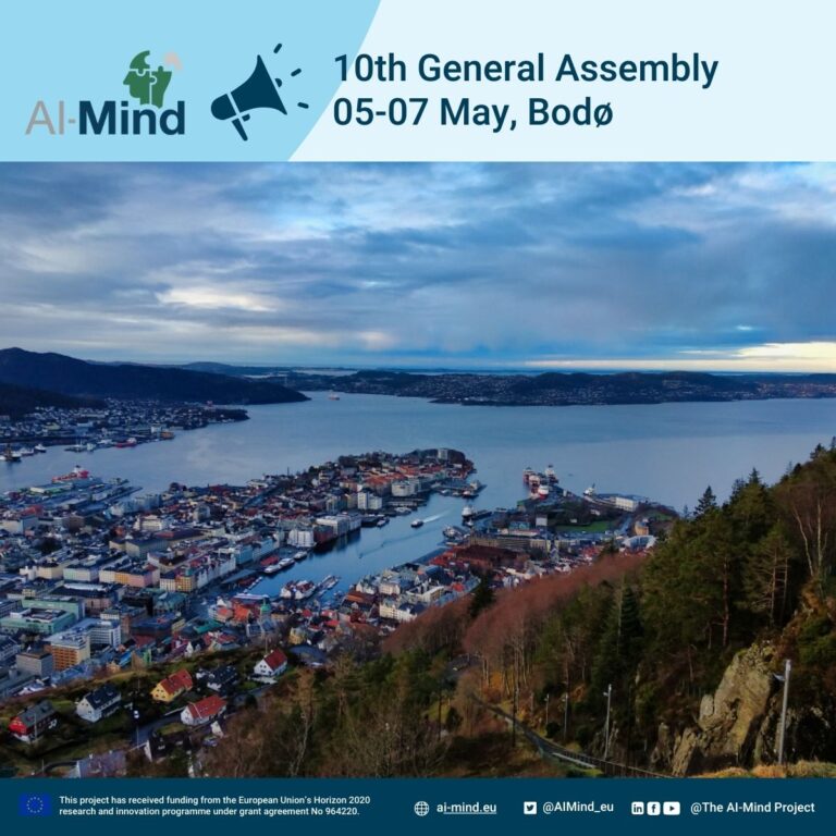 Aerial shot of the peninsula city in Bergen, Norway