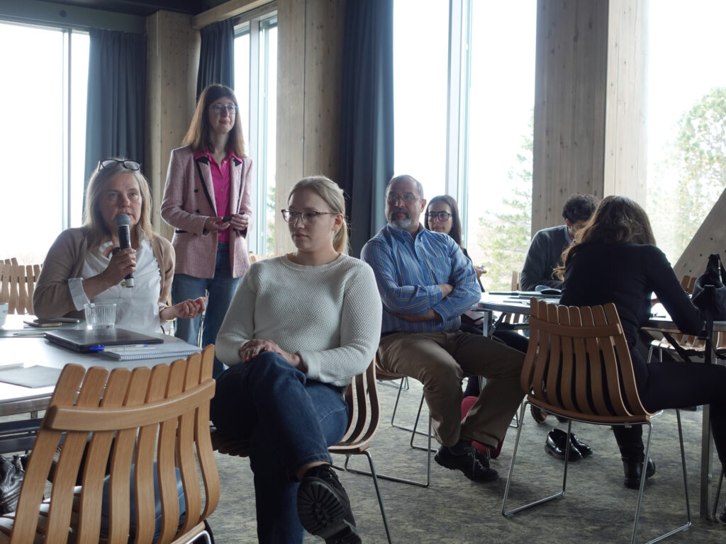 Audience discussing