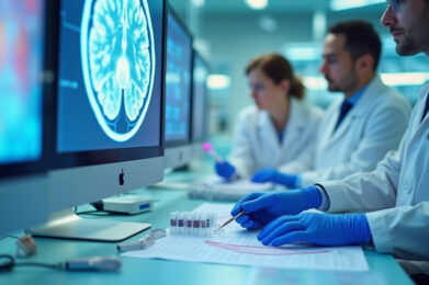 People working in the lab - AI-generated