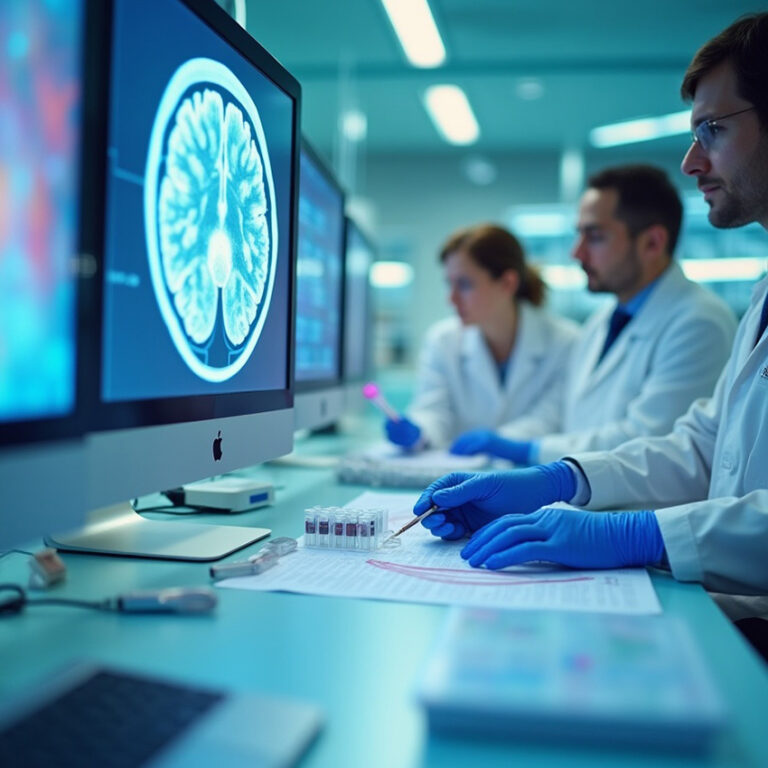 People working in the lab - AI-generated